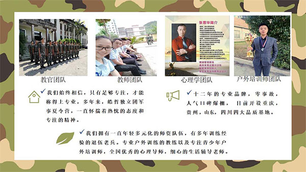 重庆独立团领袖成长军事夏令营